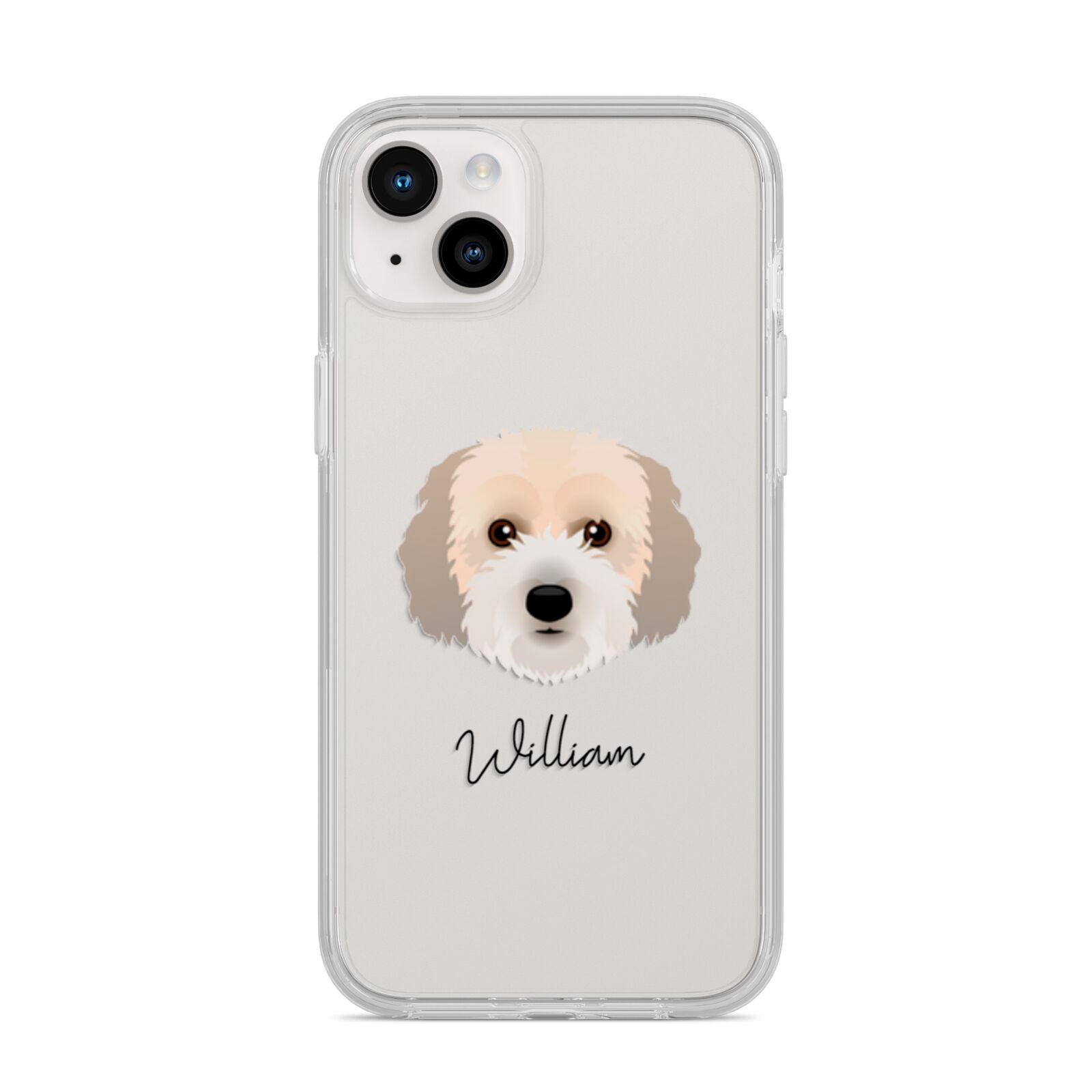 Cockachon Personalised iPhone 14 Plus Clear Tough Case Starlight