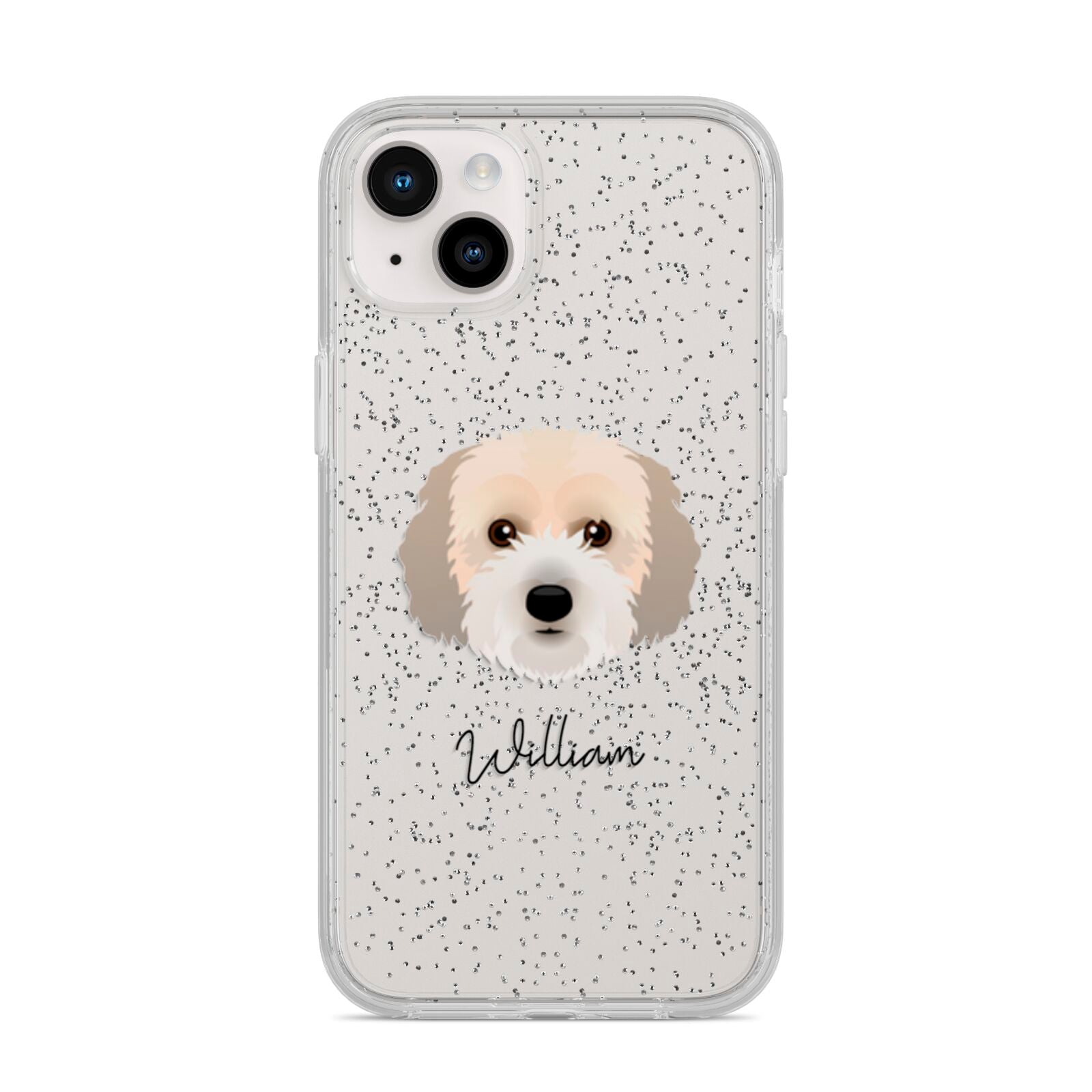 Cockachon Personalised iPhone 14 Plus Glitter Tough Case Starlight