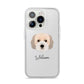 Cockachon Personalised iPhone 14 Pro Clear Tough Case Silver