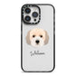Cockachon Personalised iPhone 14 Pro Max Black Impact Case on Silver phone