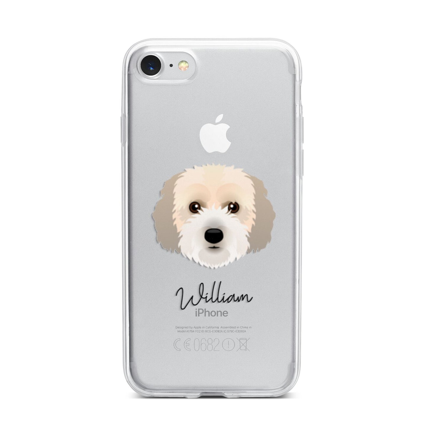 Cockachon Personalised iPhone 7 Bumper Case on Silver iPhone