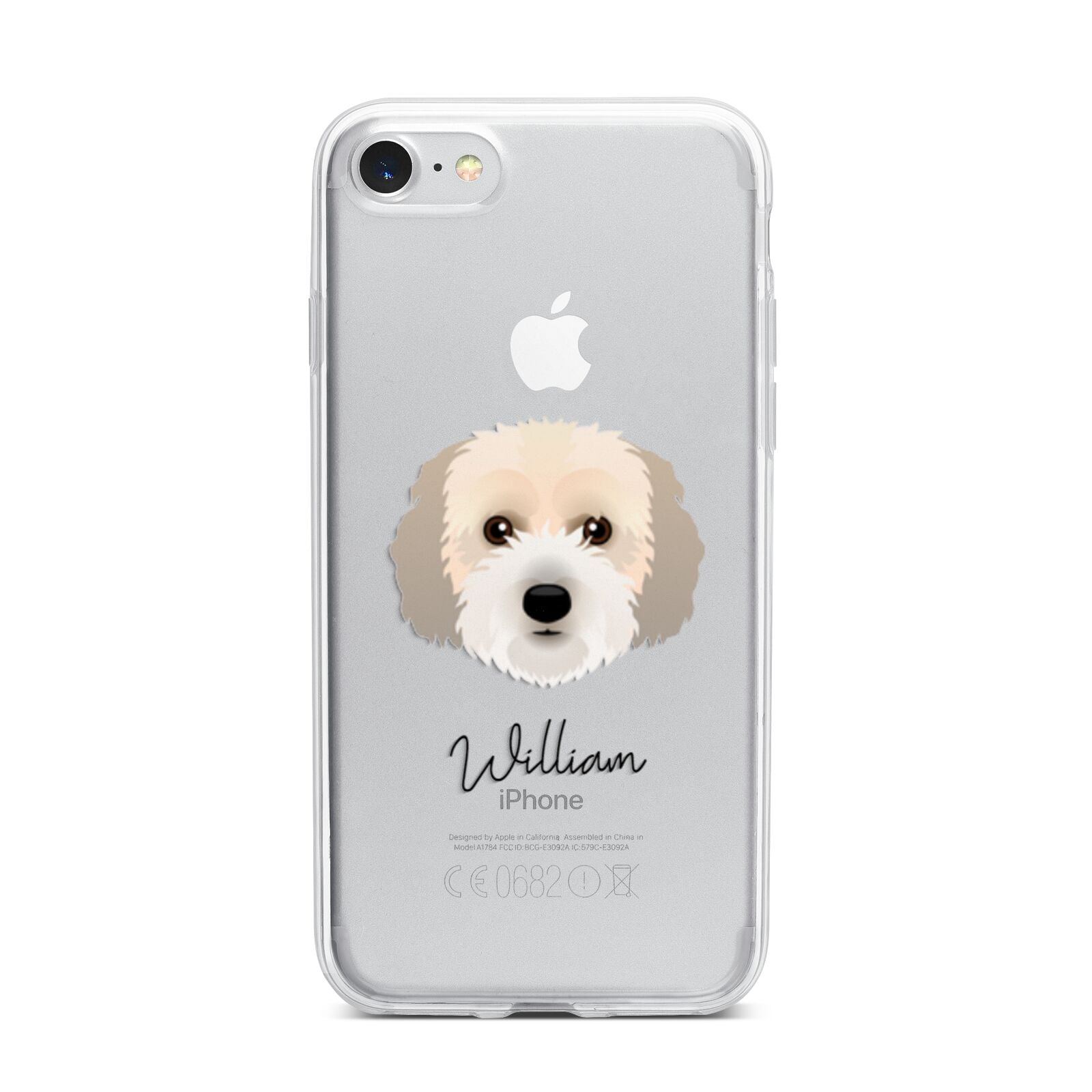 Cockachon Personalised iPhone 7 Bumper Case on Silver iPhone