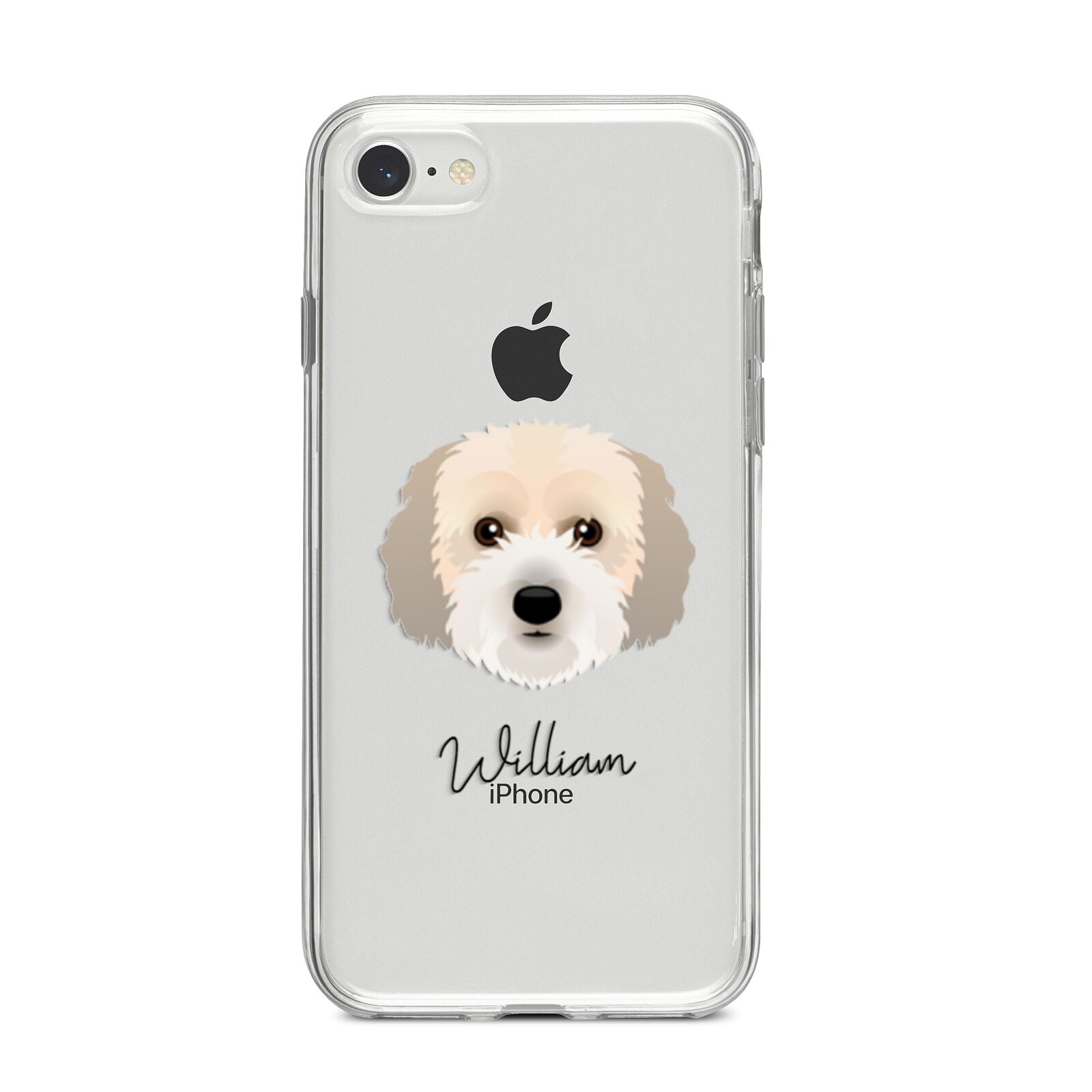 Cockachon Personalised iPhone 8 Bumper Case on Silver iPhone