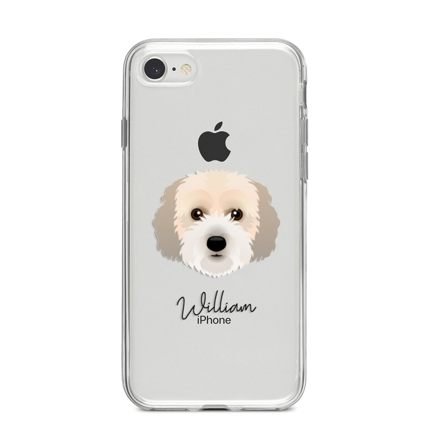 Cockachon Personalised iPhone 8 Bumper Case on Silver iPhone