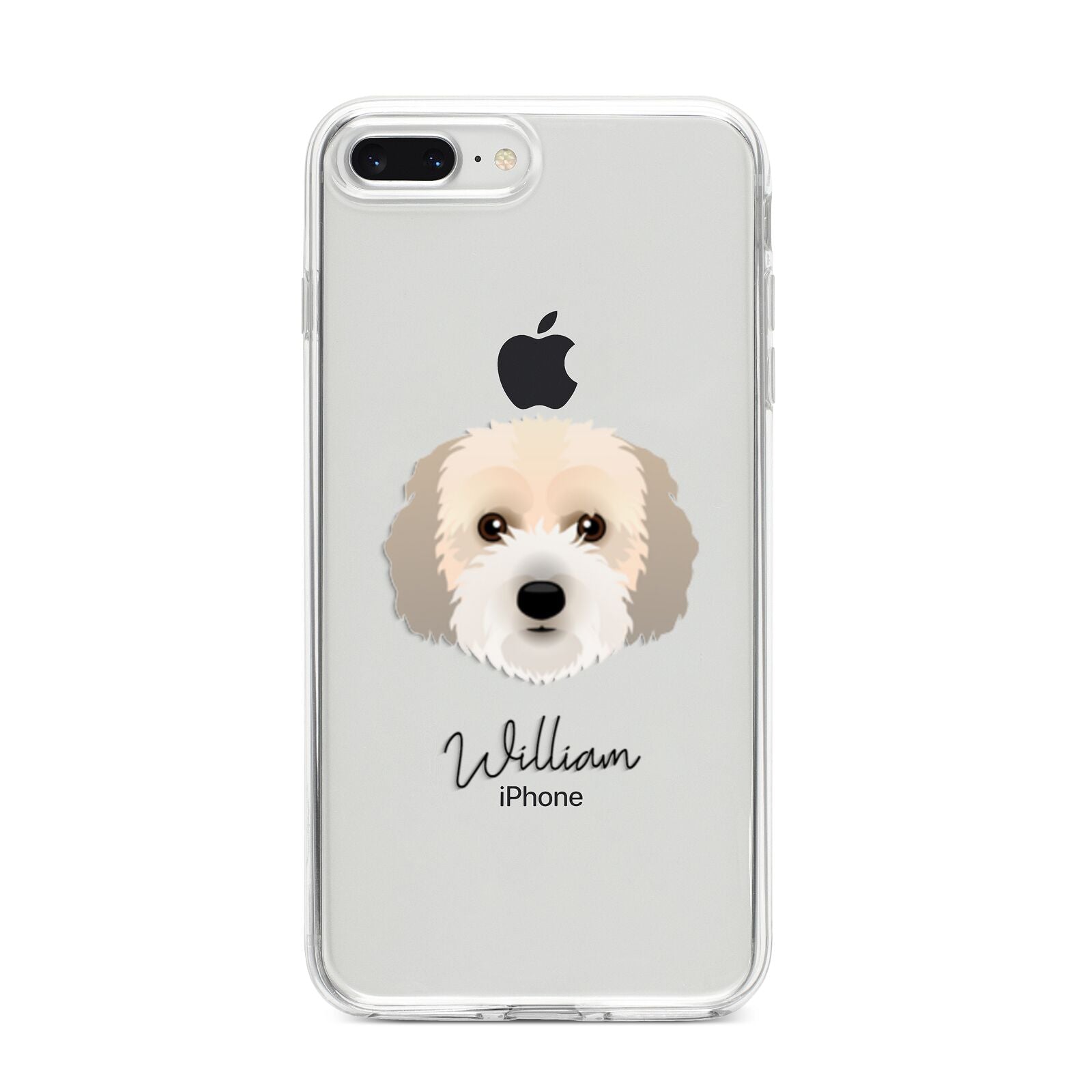 Cockachon Personalised iPhone 8 Plus Bumper Case on Silver iPhone