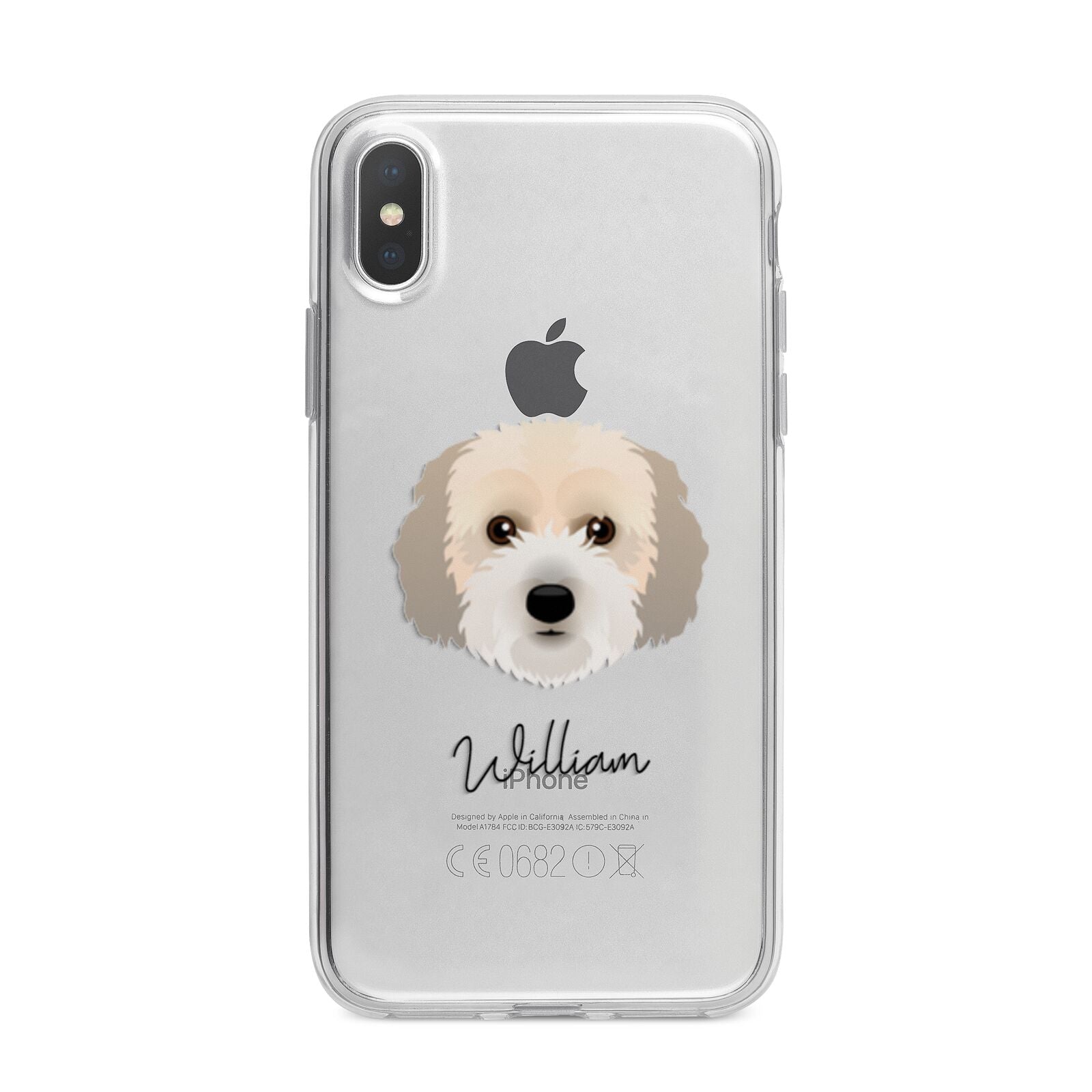 Cockachon Personalised iPhone X Bumper Case on Silver iPhone Alternative Image 1