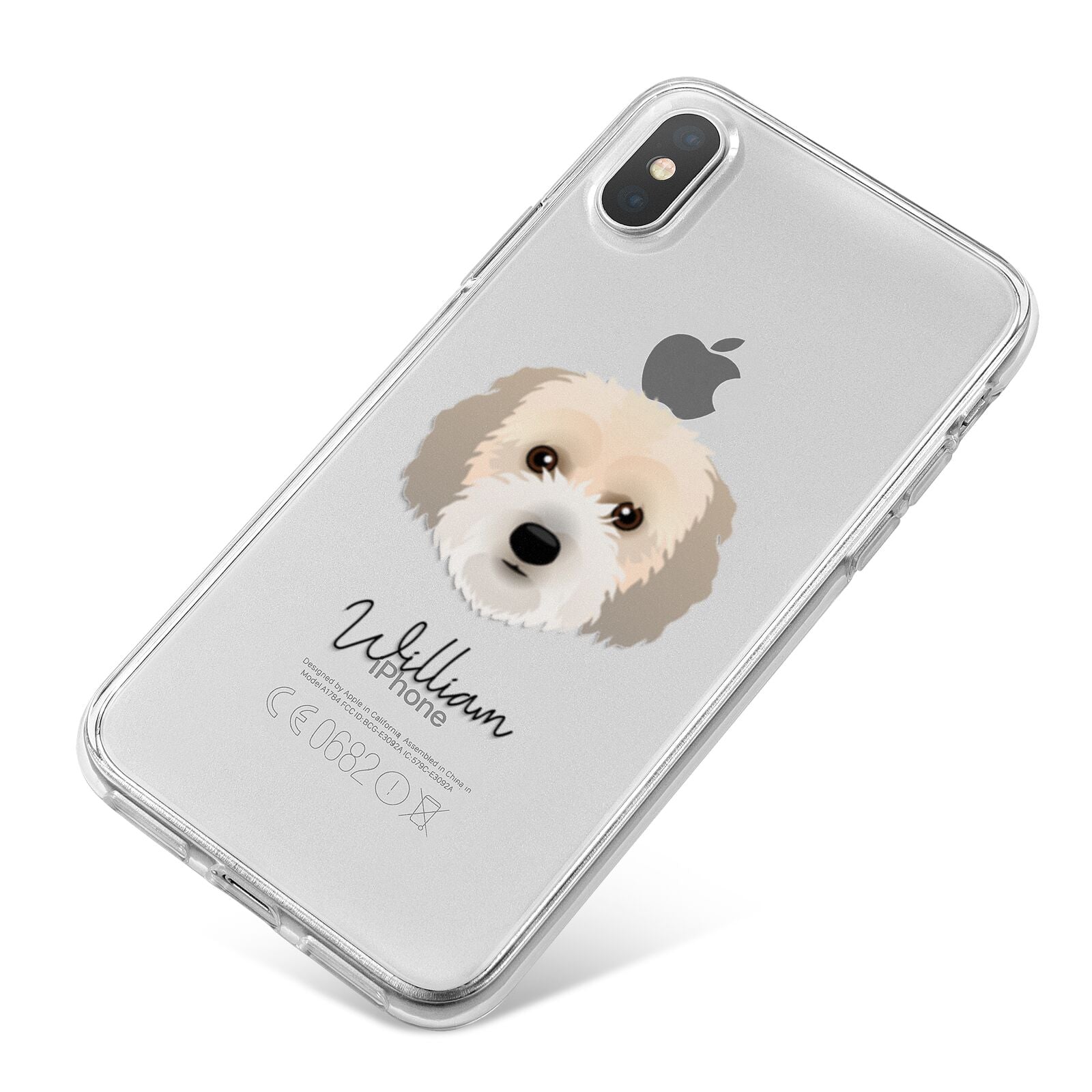 Cockachon Personalised iPhone X Bumper Case on Silver iPhone
