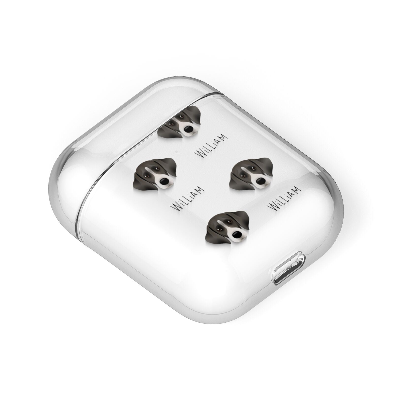 Cockador Icon with Name AirPods Case Laid Flat