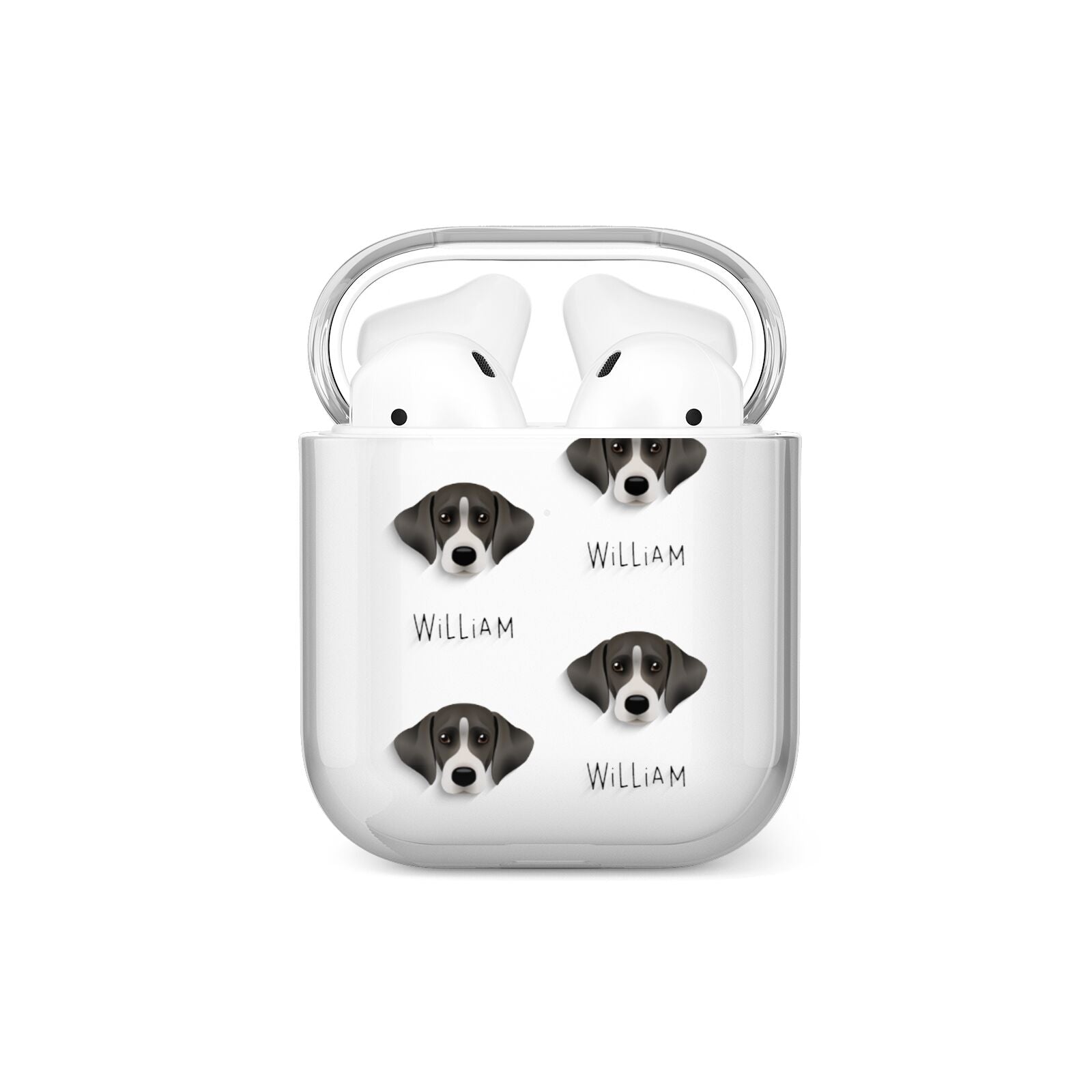 Cockador Icon with Name AirPods Case