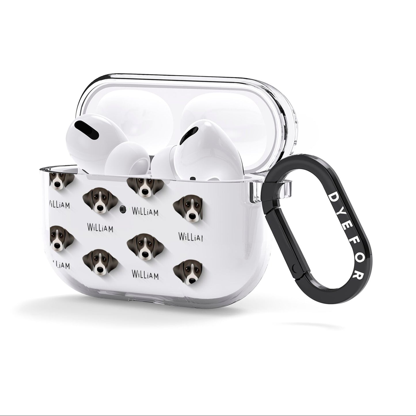 Cockador Icon with Name AirPods Clear Case 3rd Gen Side Image