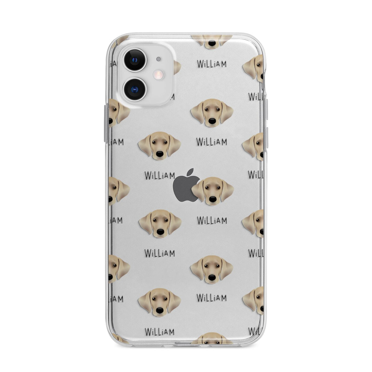 Cockador Icon with Name Apple iPhone 11 in White with Bumper Case