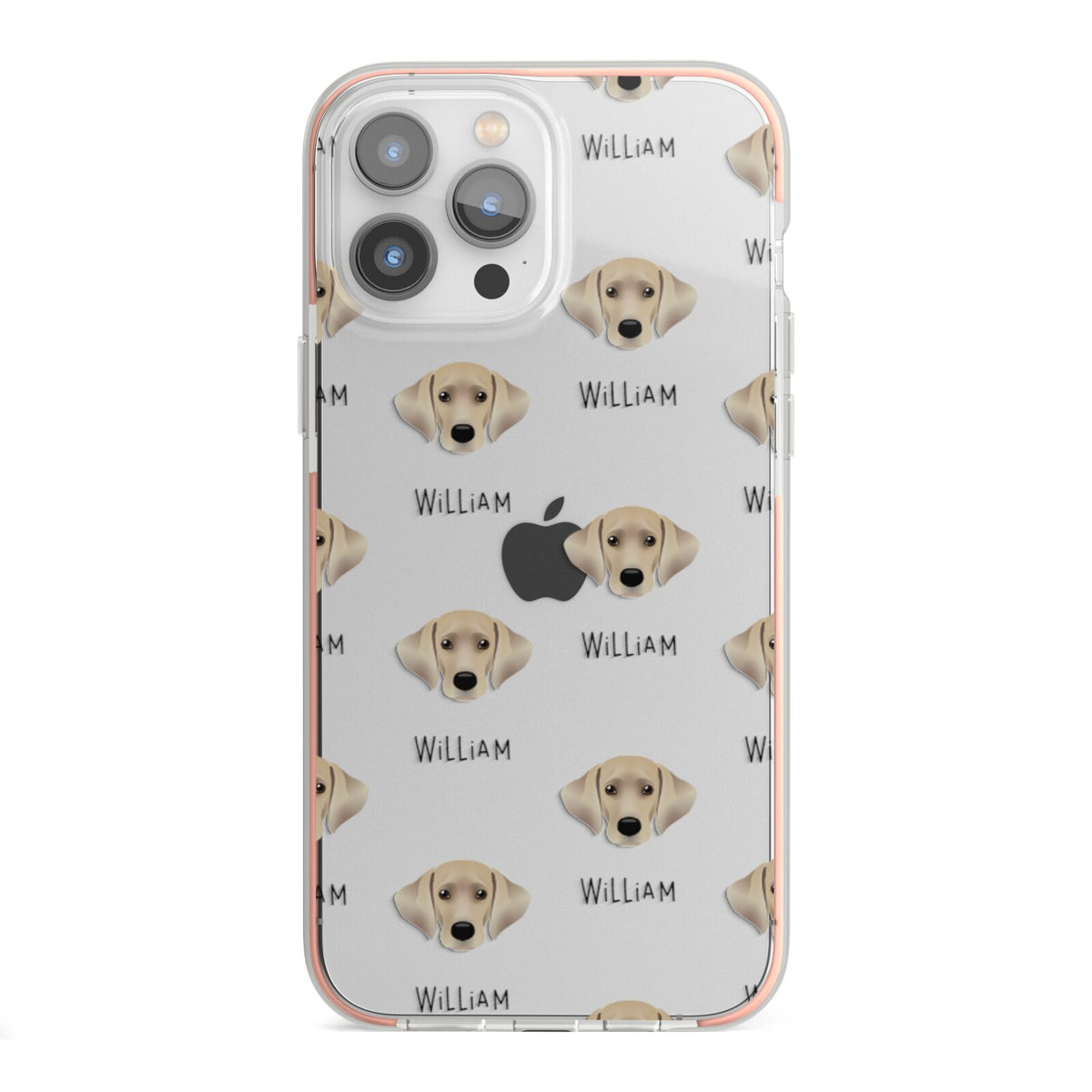 Cockador Icon with Name iPhone 13 Pro Max TPU Impact Case with Pink Edges