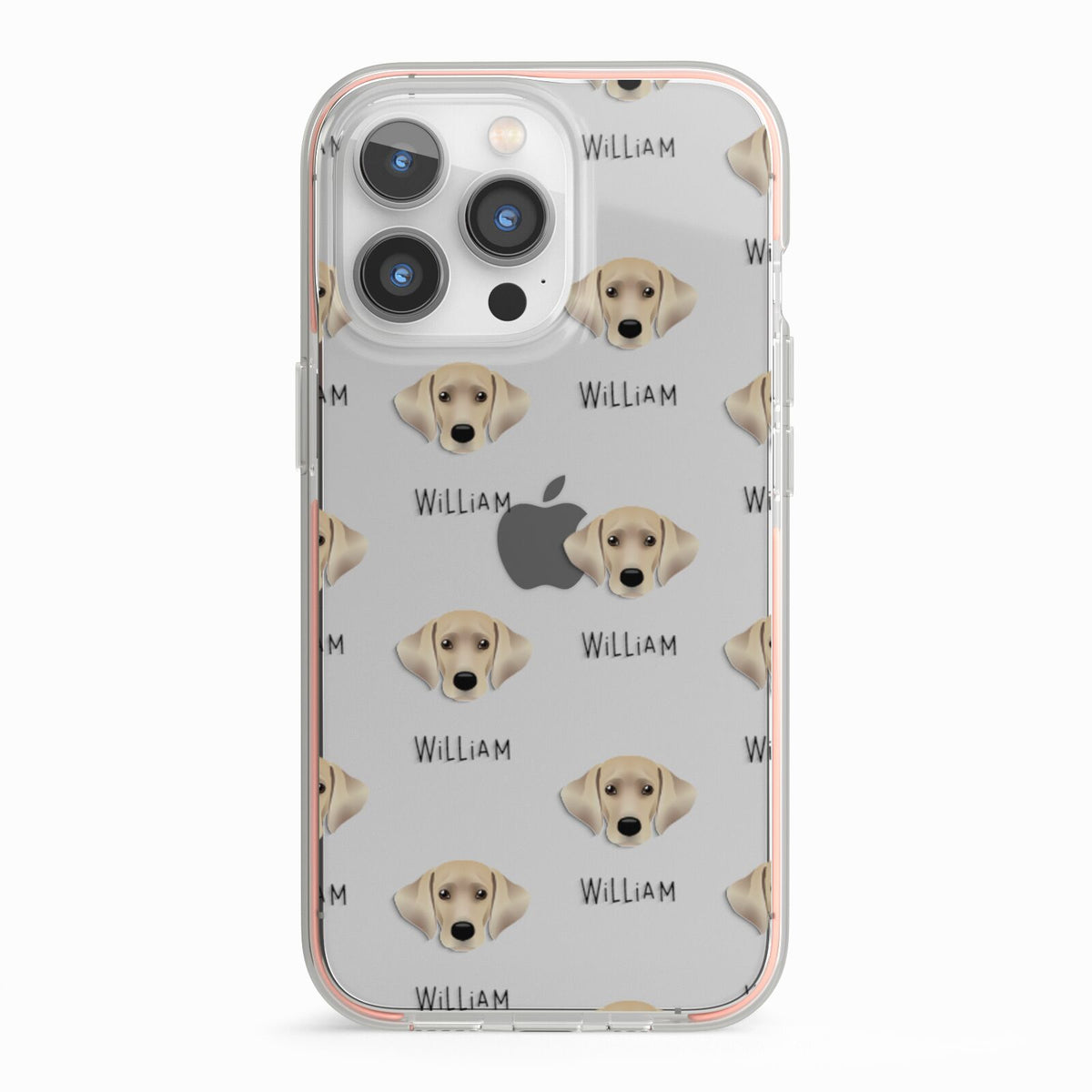Cockador Icon with Name iPhone 13 Pro TPU Impact Case with Pink Edges