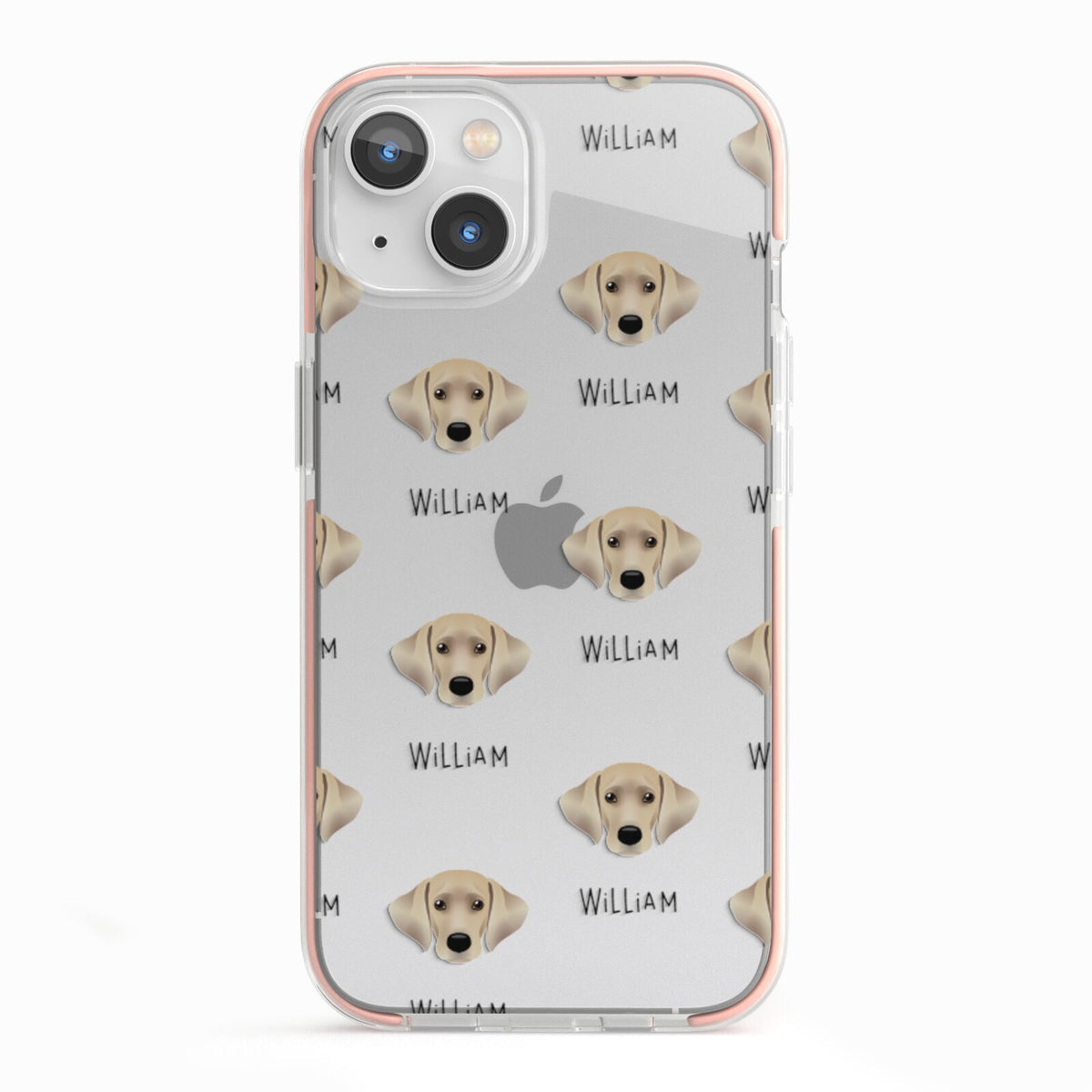Cockador Icon with Name iPhone 13 TPU Impact Case with Pink Edges