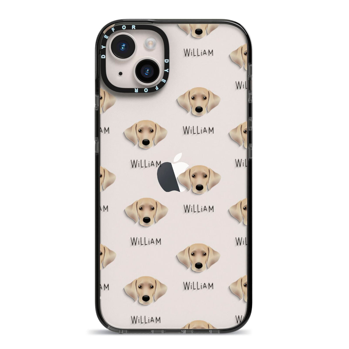 Cockador Icon with Name iPhone 14 Plus Black Impact Case on Silver phone