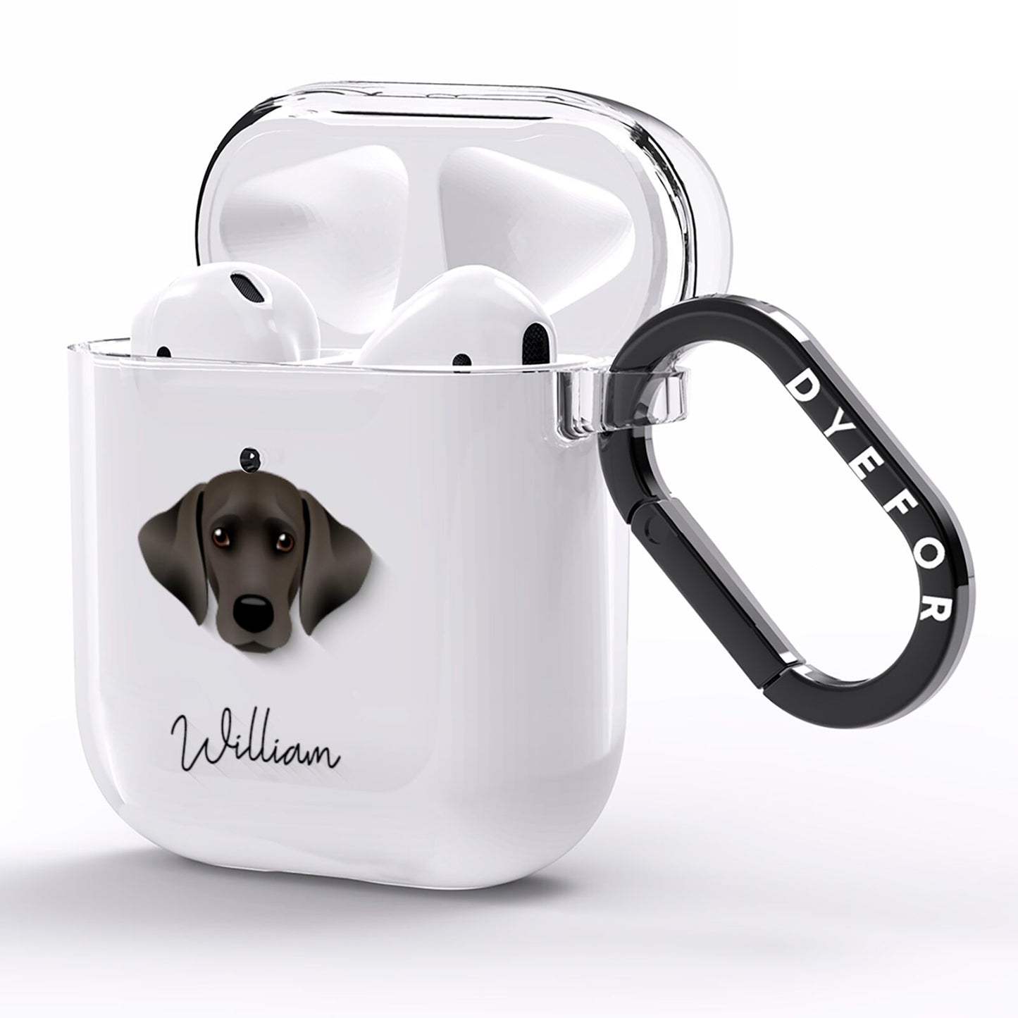 Cockador Personalised AirPods Clear Case Side Image
