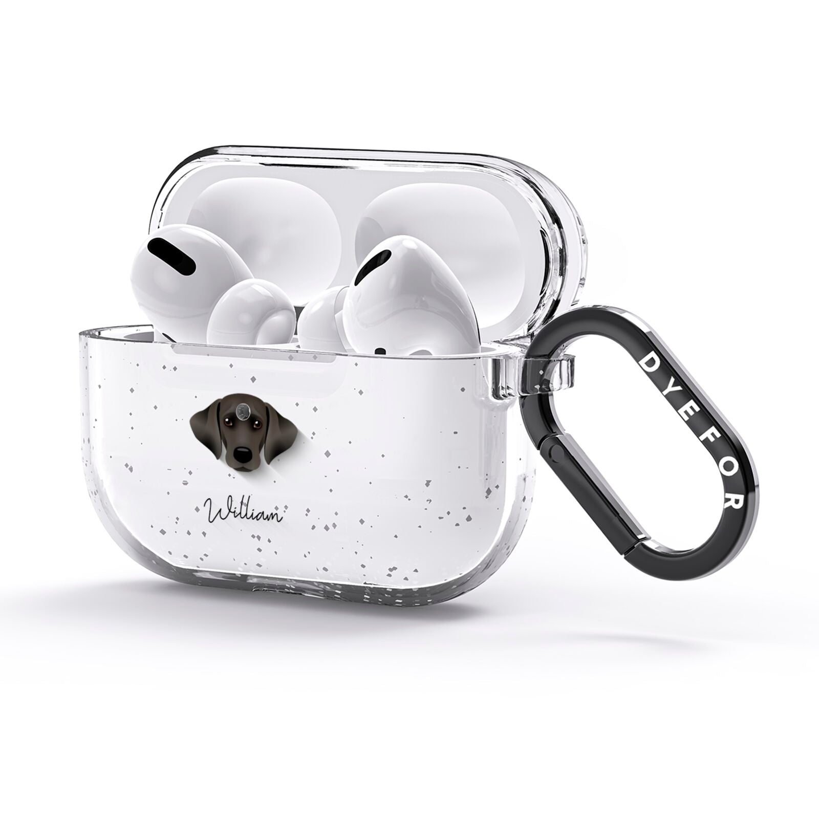 Cockador Personalised AirPods Glitter Case 3rd Gen Side Image