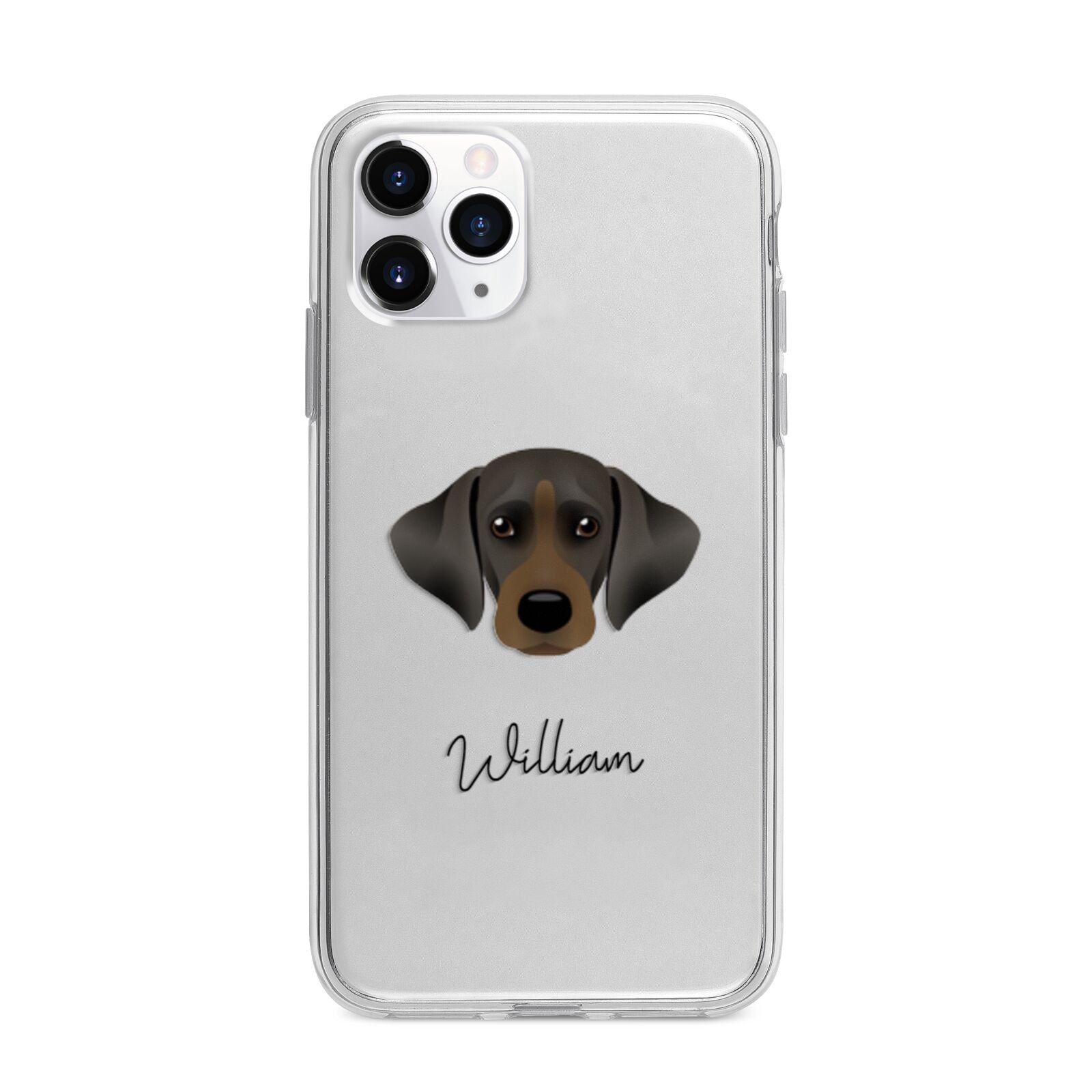 Cockador Personalised Apple iPhone 11 Pro Max in Silver with Bumper Case