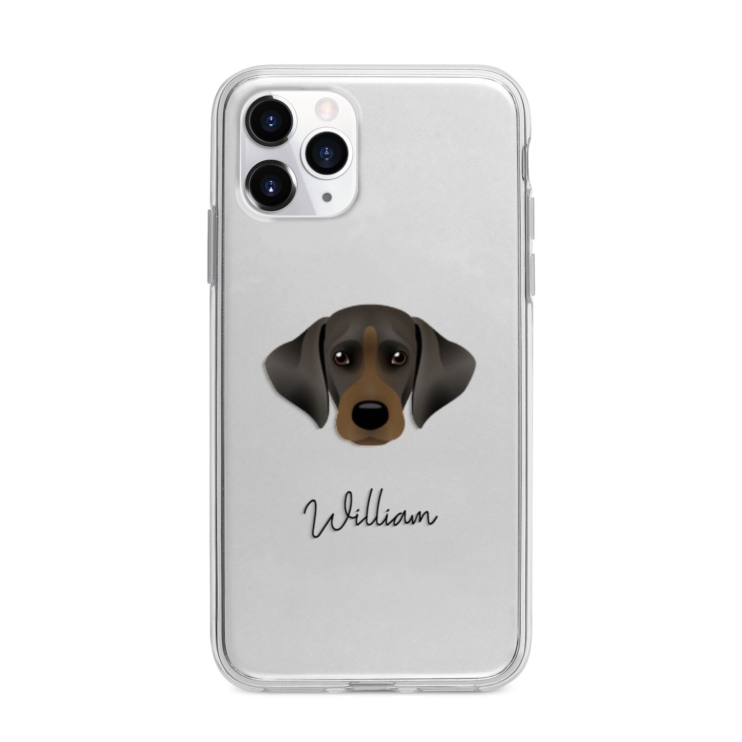 Cockador Personalised Apple iPhone 11 Pro in Silver with Bumper Case