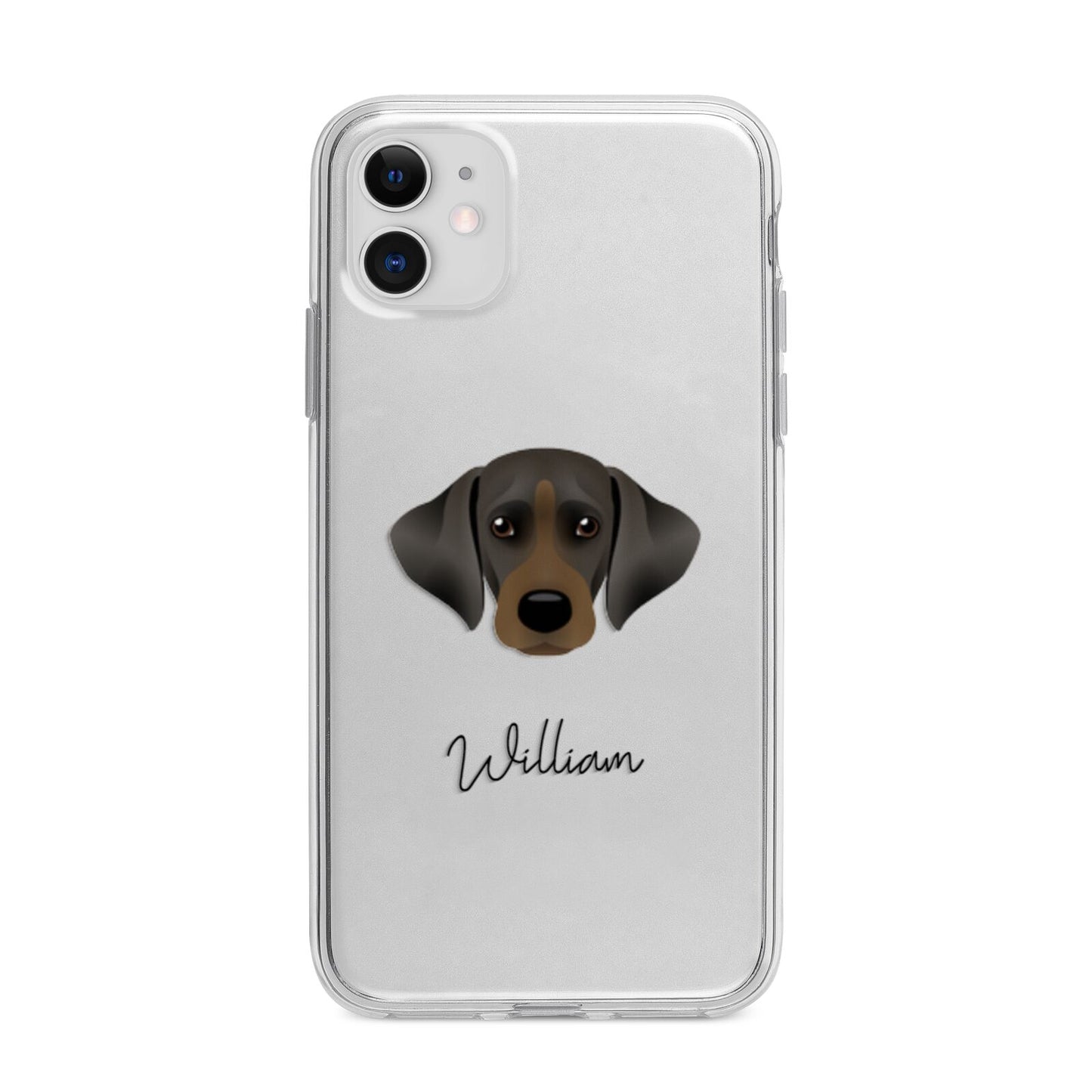 Cockador Personalised Apple iPhone 11 in White with Bumper Case