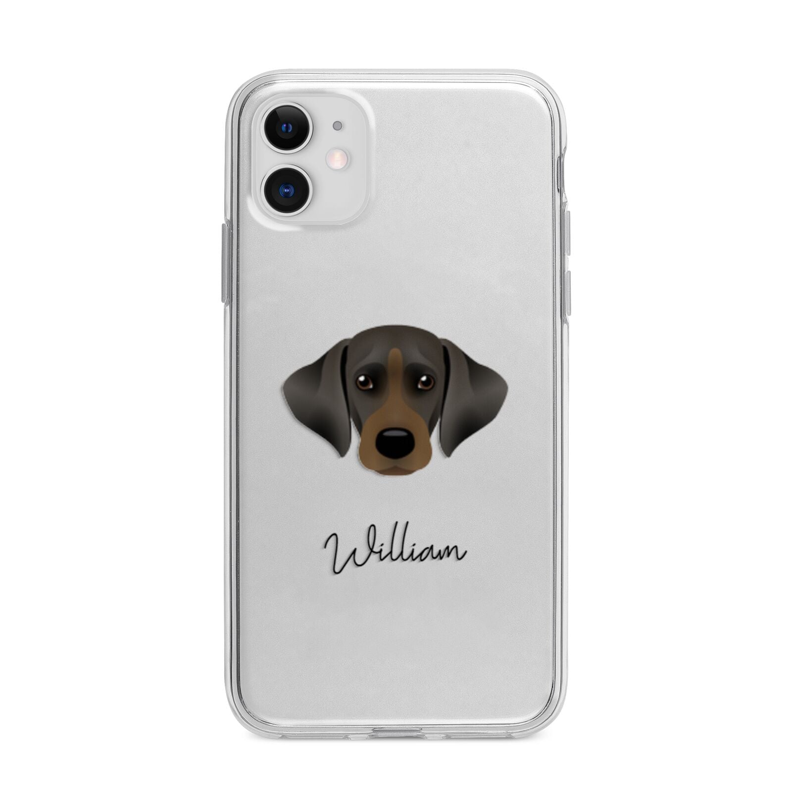 Cockador Personalised Apple iPhone 11 in White with Bumper Case