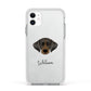 Cockador Personalised Apple iPhone 11 in White with White Impact Case