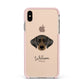 Cockador Personalised Apple iPhone Xs Max Impact Case Pink Edge on Gold Phone
