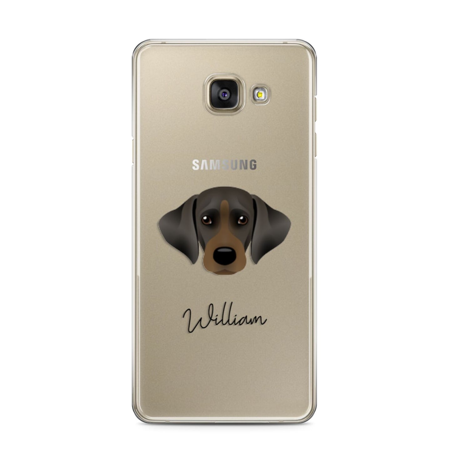 Cockador Personalised Samsung Galaxy A3 2016 Case on gold phone