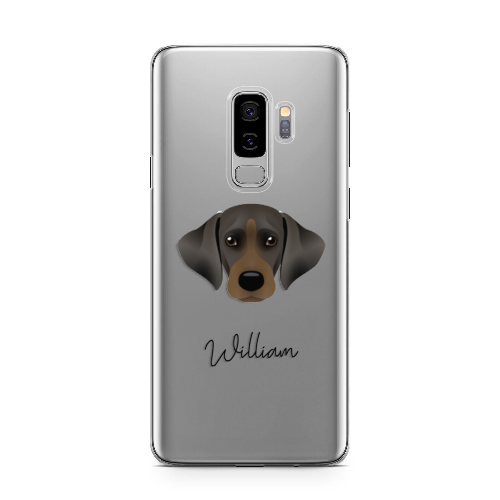 Cockador Personalised Samsung Galaxy S9 Plus Case on Silver phone