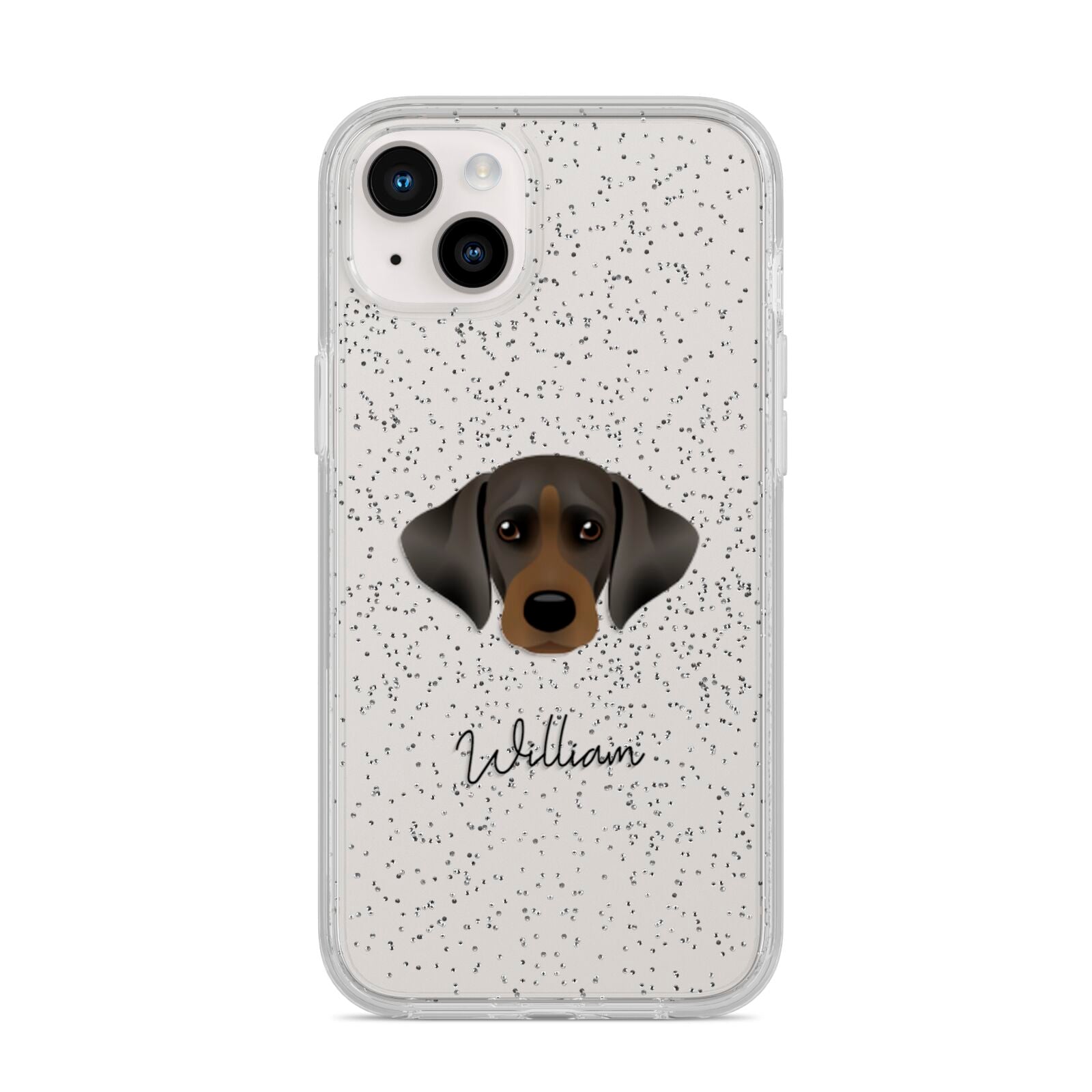 Cockador Personalised iPhone 14 Plus Glitter Tough Case Starlight