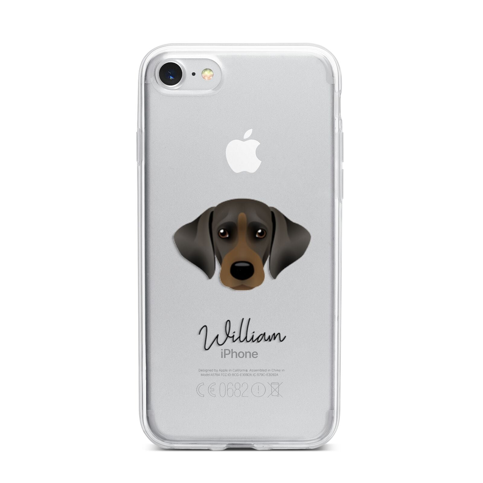 Cockador Personalised iPhone 7 Bumper Case on Silver iPhone
