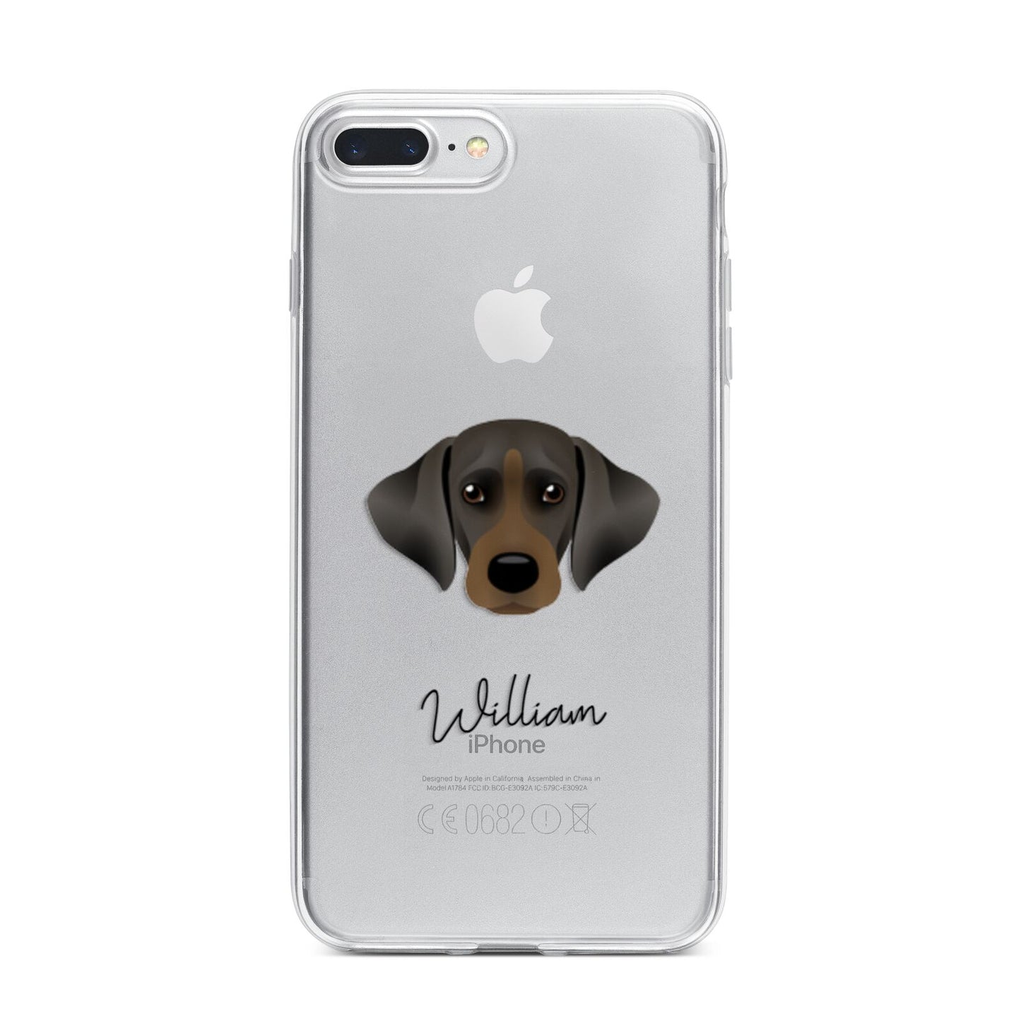 Cockador Personalised iPhone 7 Plus Bumper Case on Silver iPhone