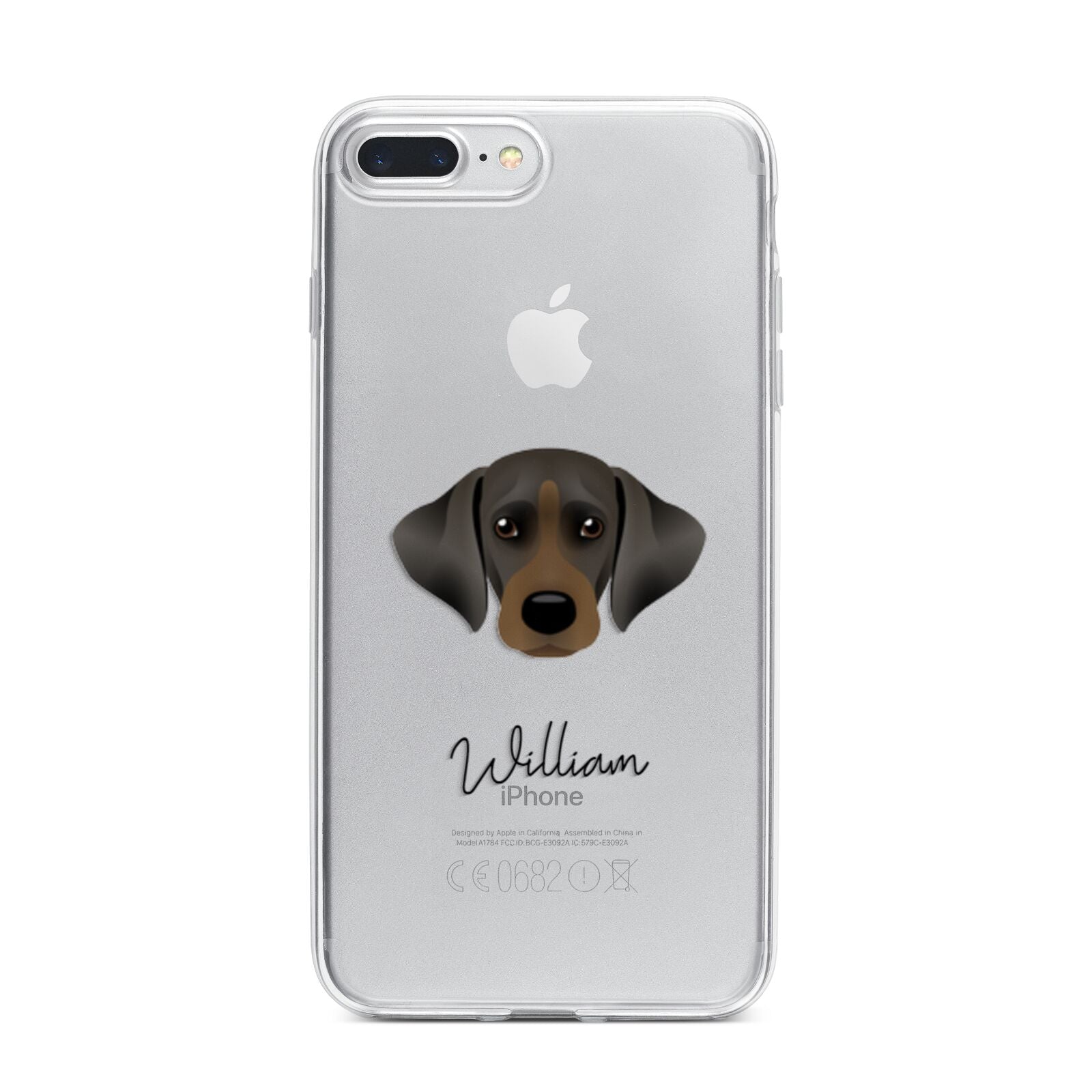 Cockador Personalised iPhone 7 Plus Bumper Case on Silver iPhone