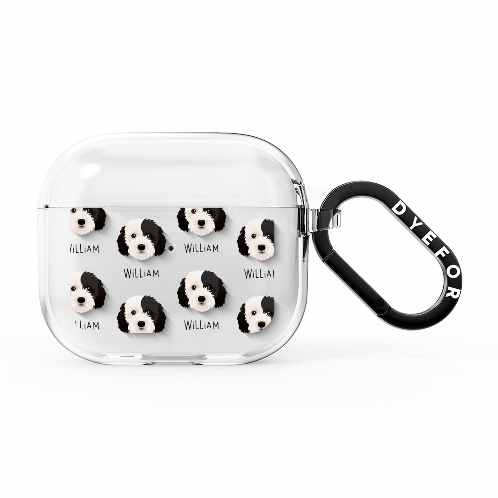 Cockapoo Icon with Name AirPods Clear Case 3rd Gen