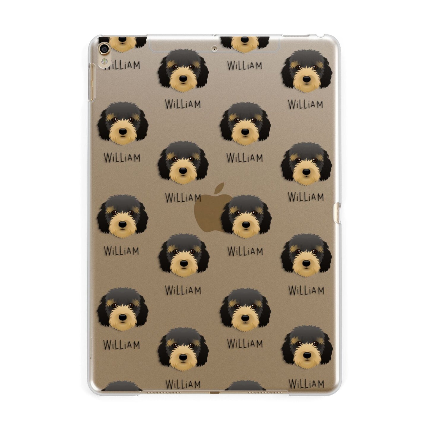 Cockapoo Icon with Name Apple iPad Gold Case