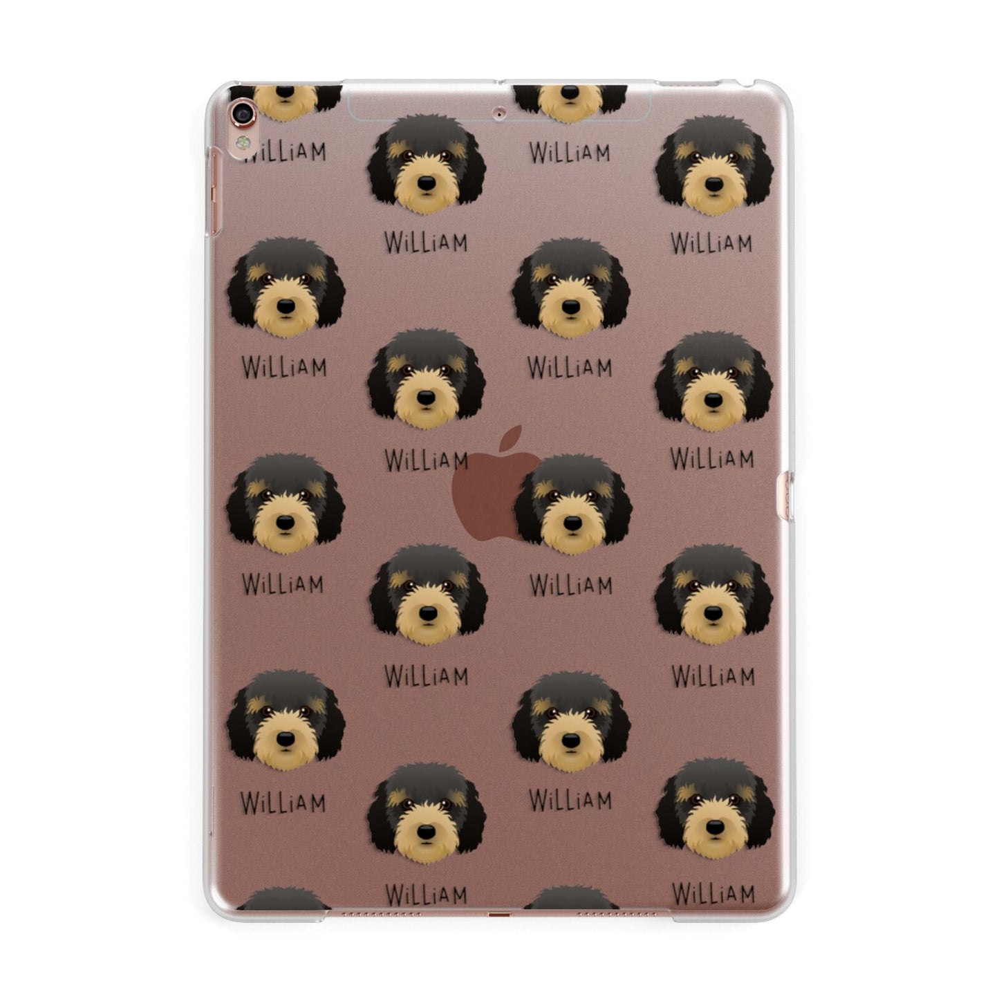 Cockapoo Icon with Name Apple iPad Rose Gold Case