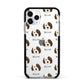 Cockapoo Icon with Name Apple iPhone 11 Pro in Silver with Black Impact Case