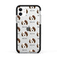 Cockapoo Icon with Name Apple iPhone 11 in White with Black Impact Case