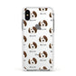 Cockapoo Icon with Name Apple iPhone Xs Impact Case White Edge on Silver Phone