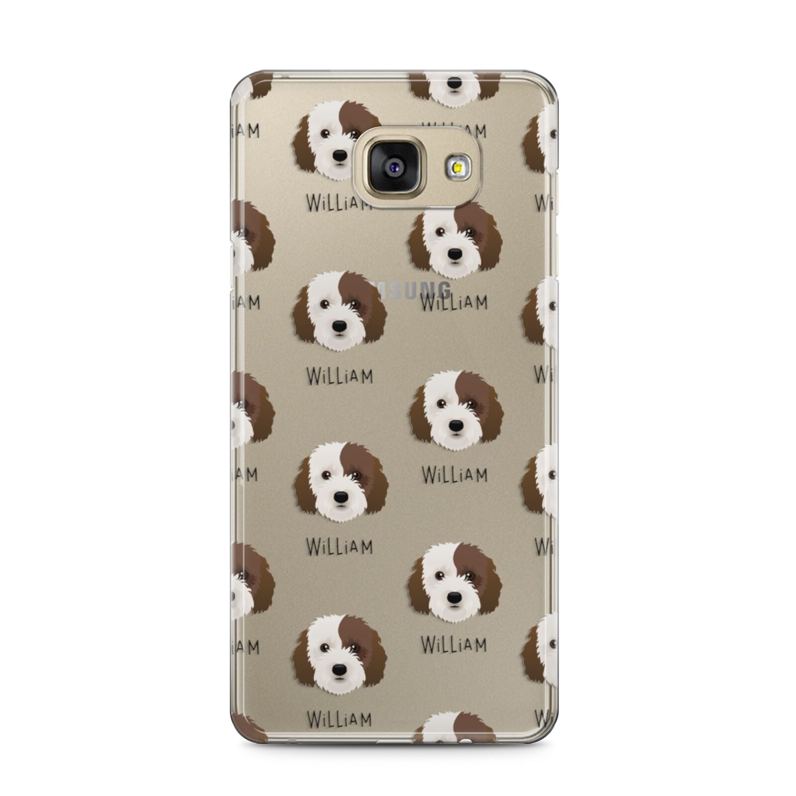 Cockapoo Icon with Name Samsung Galaxy A5 2016 Case on gold phone