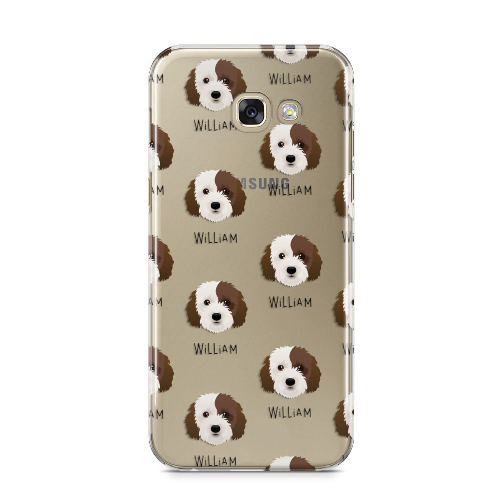 Cockapoo Icon with Name Samsung Galaxy A5 2017 Case on gold phone