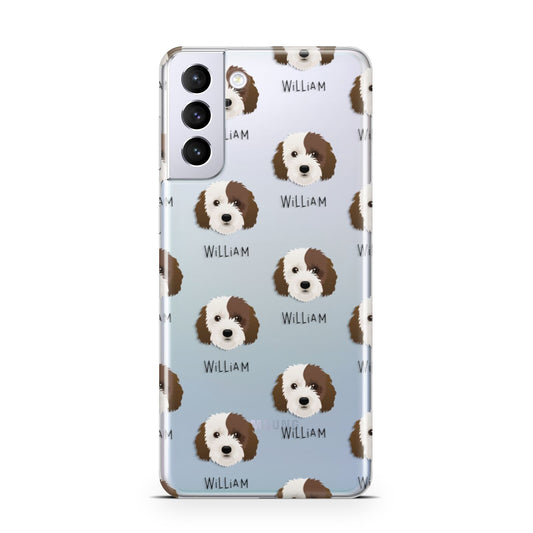 Cockapoo Icon with Name Samsung S21 Plus Phone Case