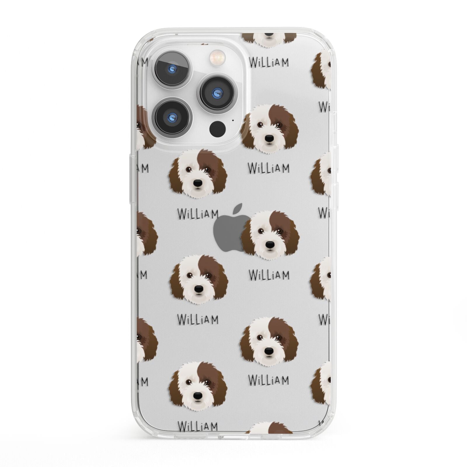 Cockapoo Icon with Name iPhone 13 Pro Clear Bumper Case