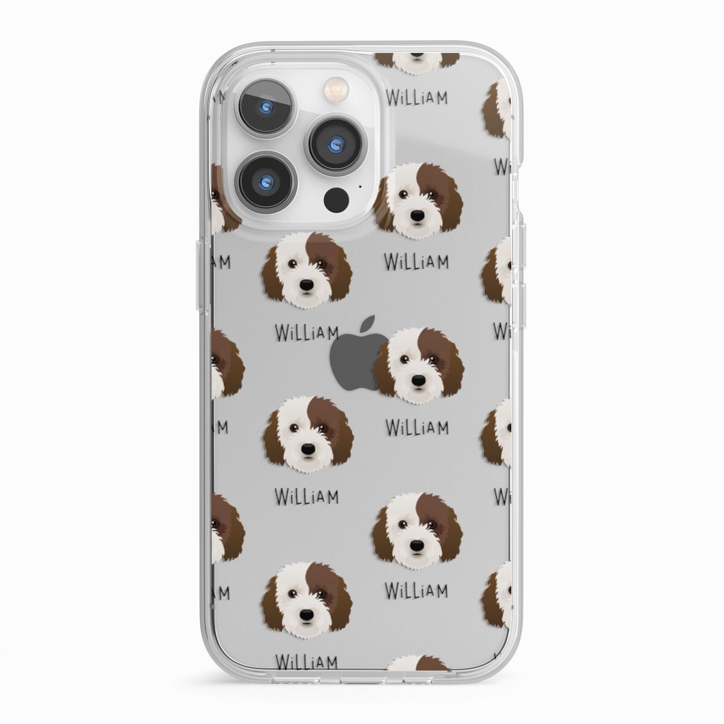 Cockapoo Icon with Name iPhone 13 Pro TPU Impact Case with White Edges