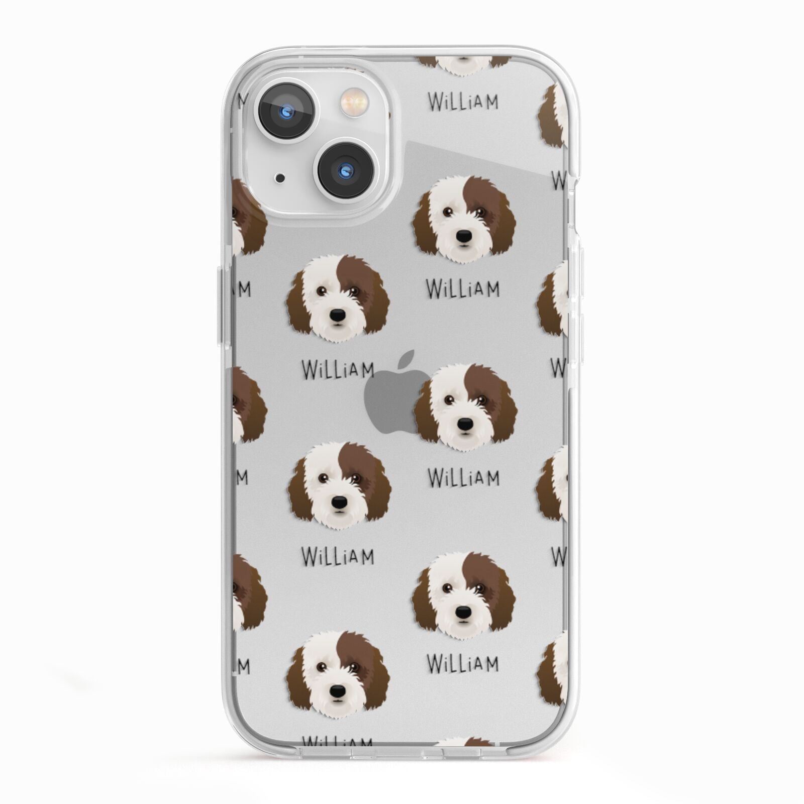 Cockapoo Icon with Name iPhone 13 TPU Impact Case with White Edges