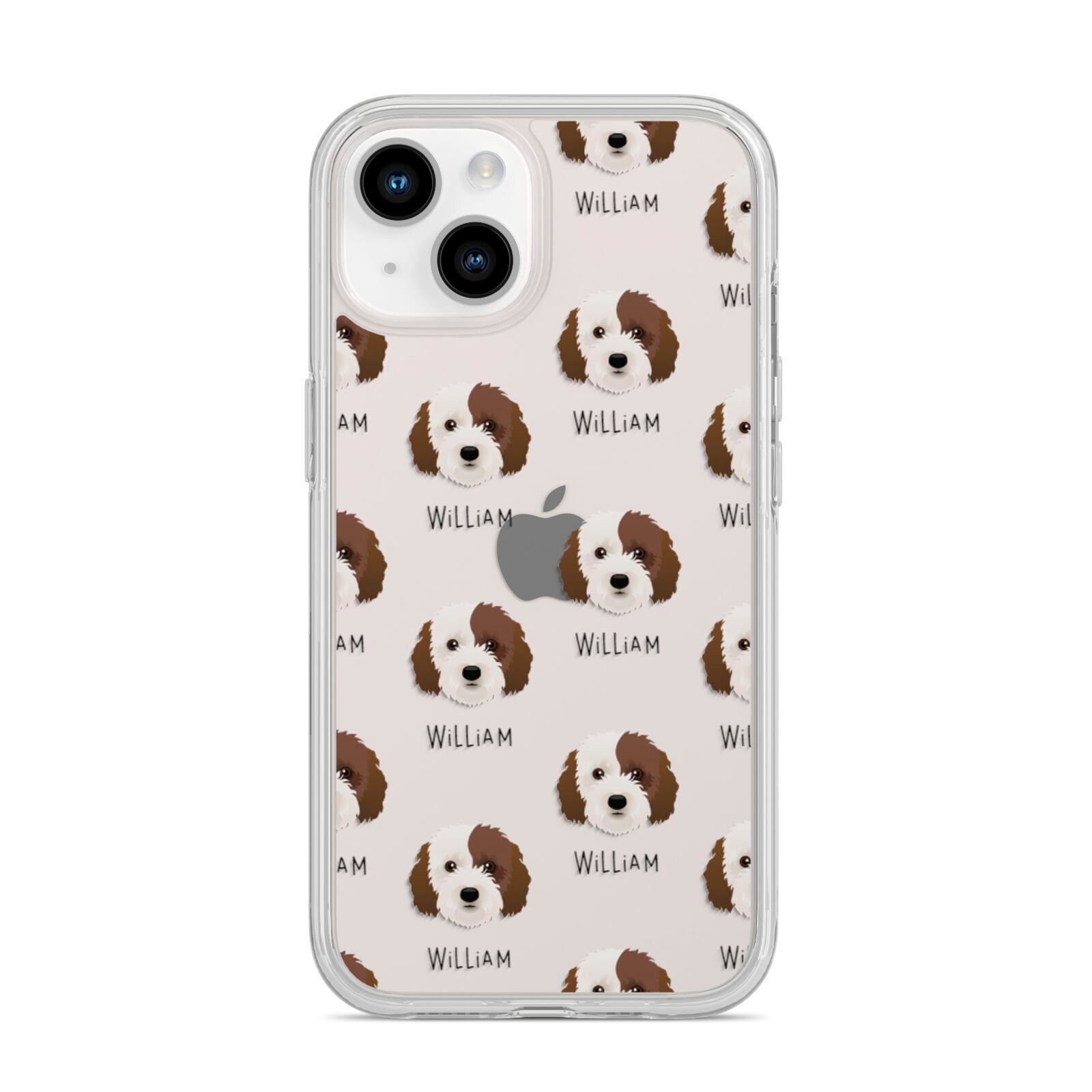 Cockapoo Icon with Name iPhone 14 Clear Tough Case Starlight
