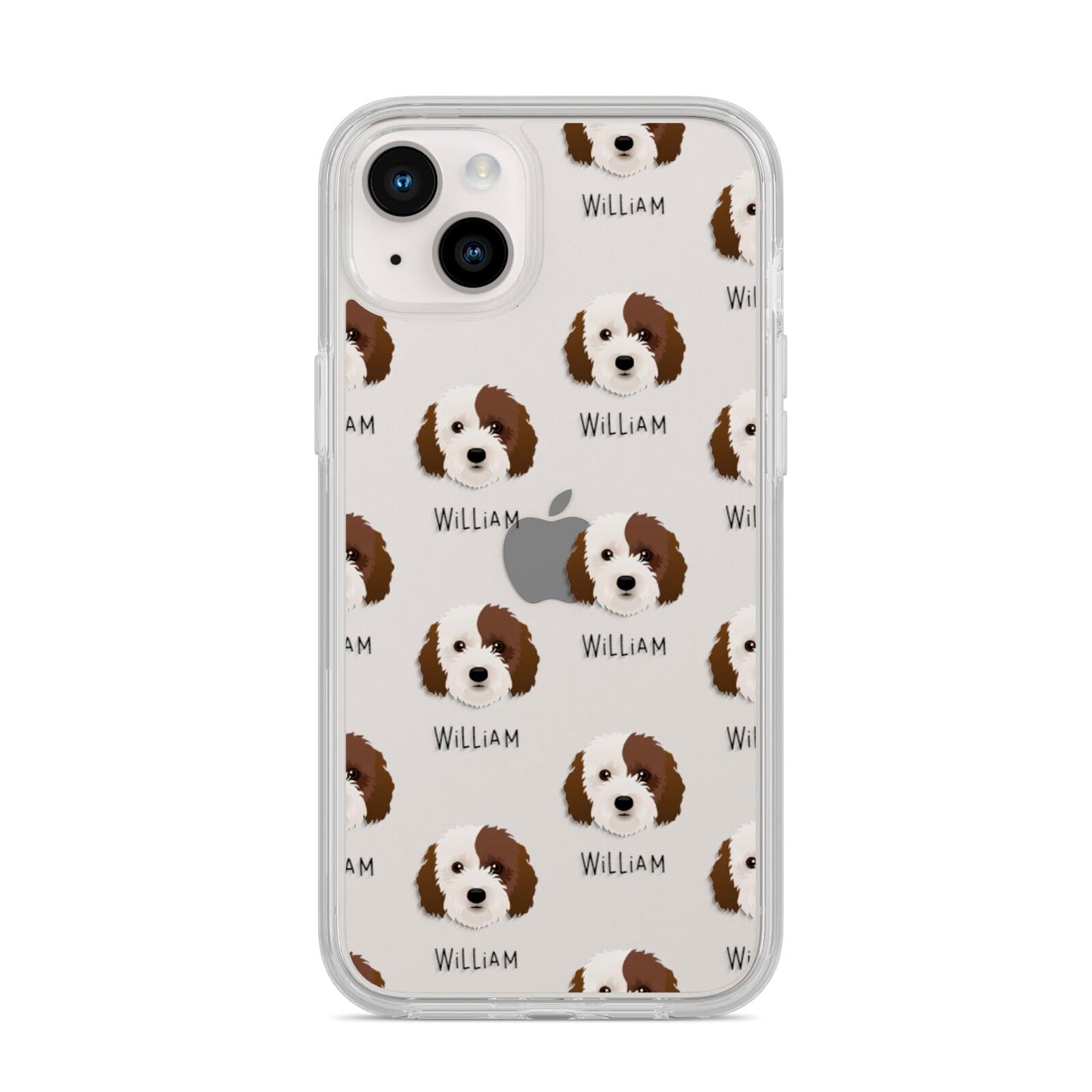 Cockapoo Icon with Name iPhone 14 Plus Clear Tough Case Starlight