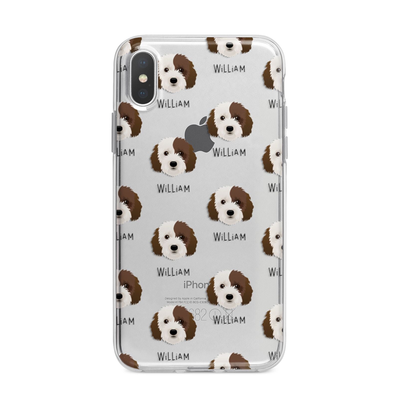 Cockapoo Icon with Name iPhone X Bumper Case on Silver iPhone Alternative Image 1