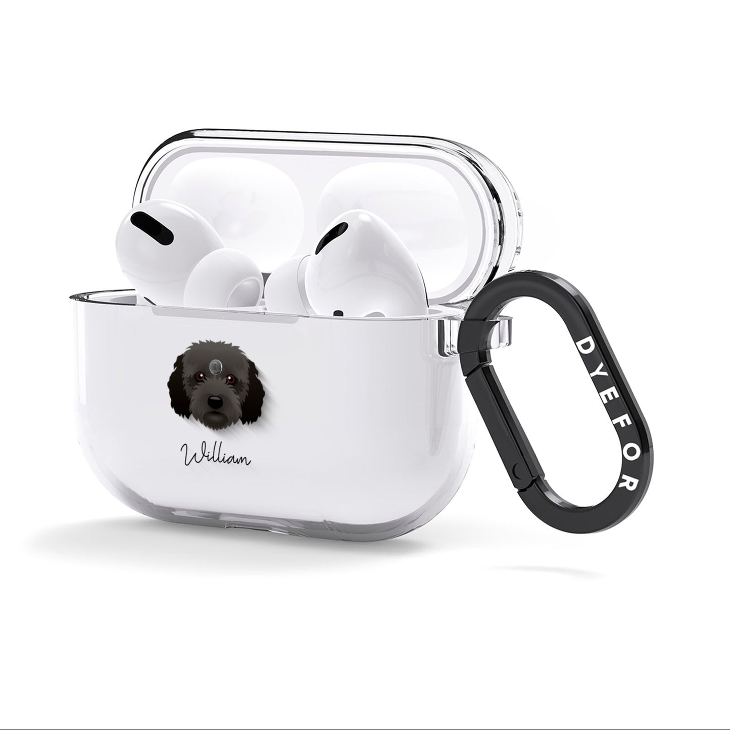 Cockapoo Personalised AirPods Clear Case 3rd Gen Side Image