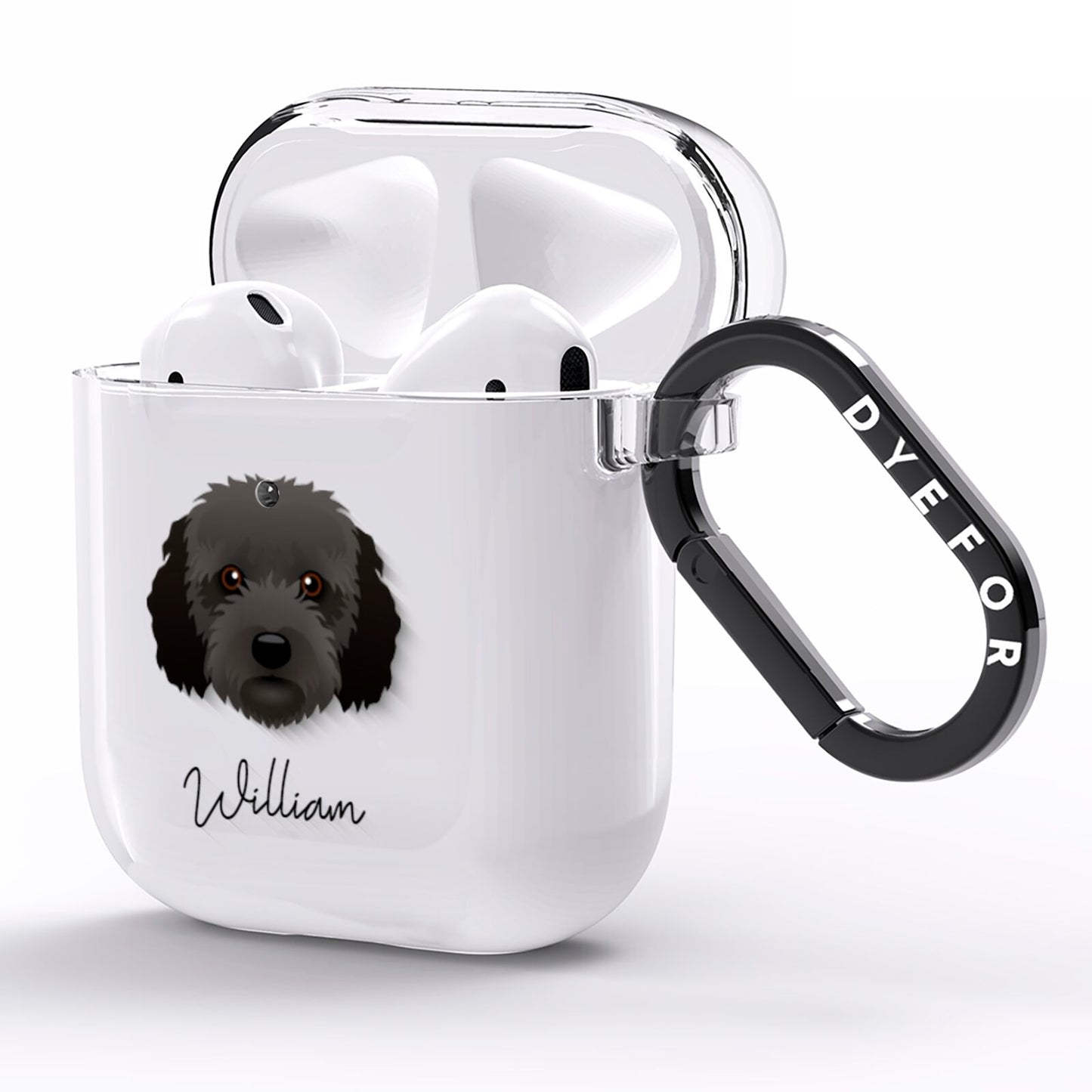 Cockapoo Personalised AirPods Clear Case Side Image